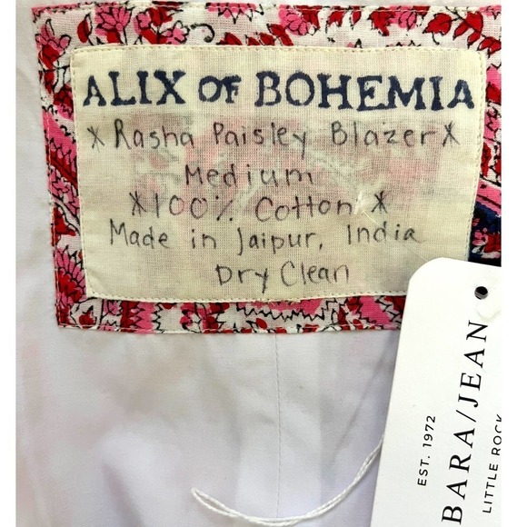 Alix of Bohemia NWT Rasha Medium Blazer - Paisley Puff Sleeve Women's Jacket Med - Picture 10 of 12